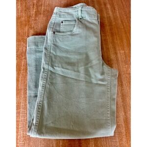 Gap High Rise Wide-Leg Crop Pants Sage Green Button Fly Cinch Back Womens Sz 0